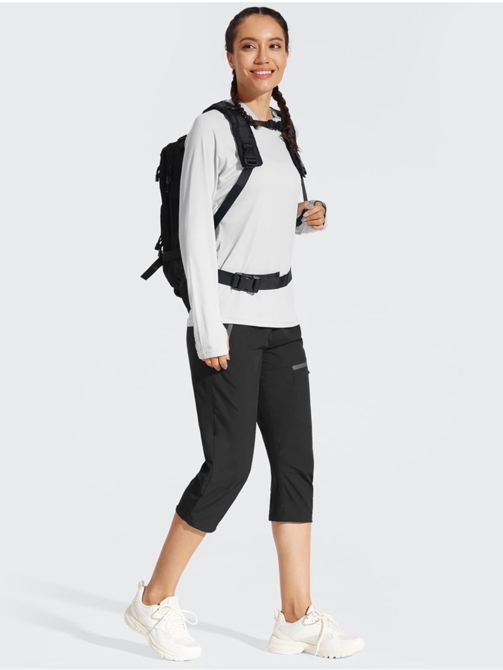 Mocoly Cargo Hiking Capri, Large, Black
